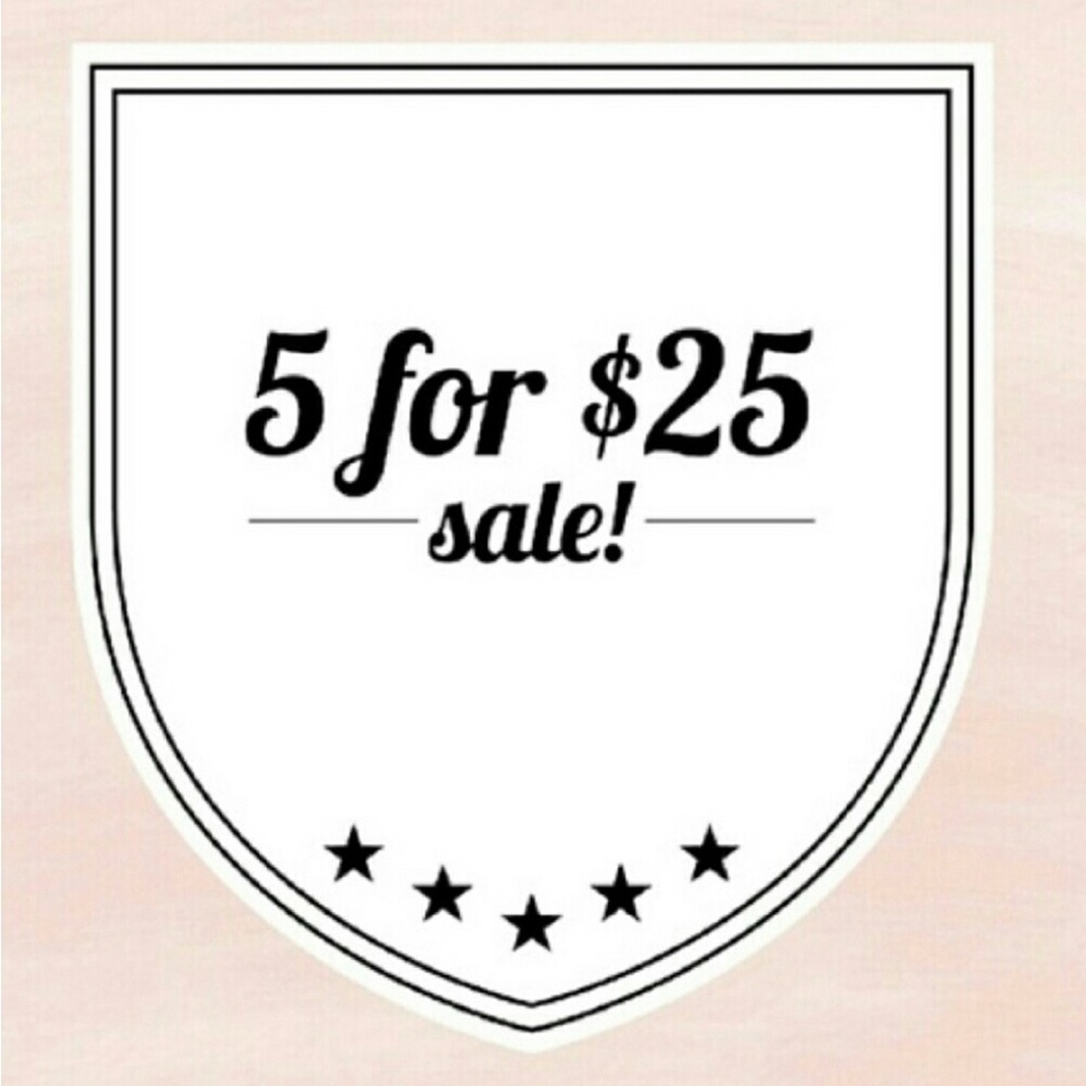 It's all about that BLING!!! 3/$15 and 5/$25 . Jewelry prices at $8 qualifies!!